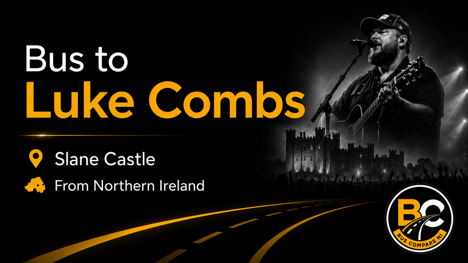 Bus to Luke Combs Slane Castle from Northern Ireland